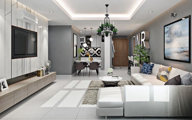 thiết kế phòng khách 30m2