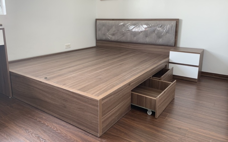 Giường hộp gỗ công nghiệp
