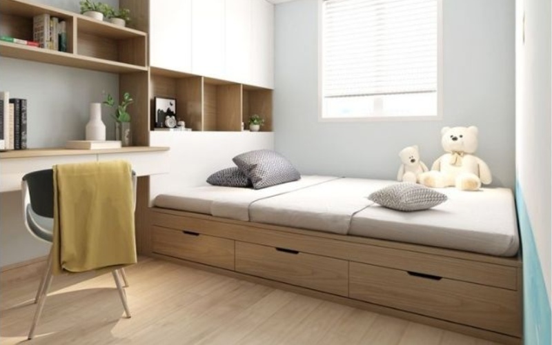 Giường ngủ kiểu Nhật có ngăn kéo