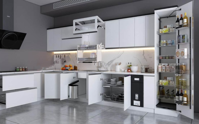 Chất liệu phụ kiện tủ bếp