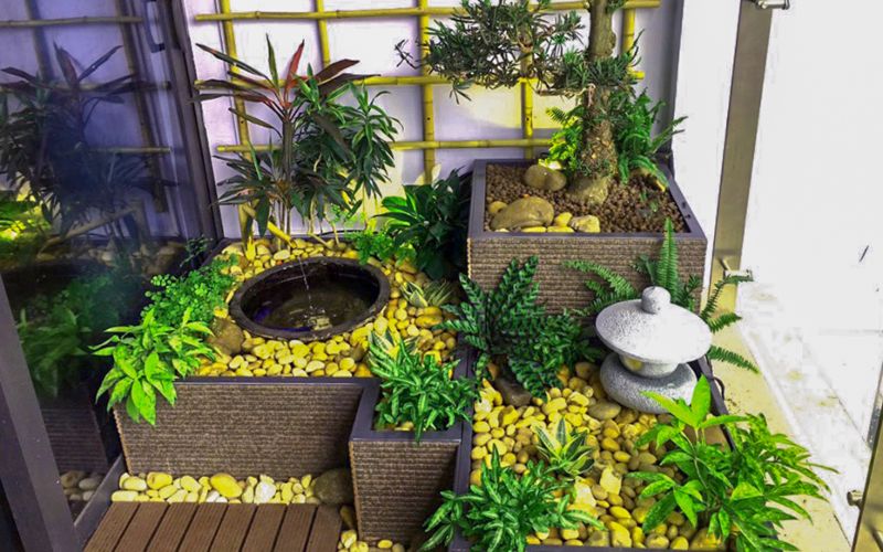 chậu Composite trang trí sân vườn