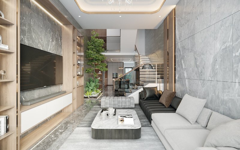 thiết kế nội thất nhà phố hiện đại