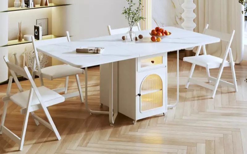 Bàn ăn gấp gọn gỗ công nghiệp