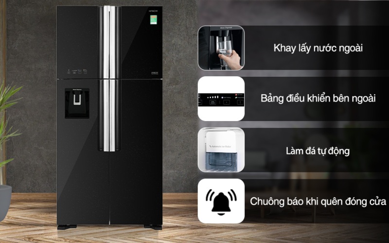 tủ lạnh Hitachi Side By Side 540 lít FW690PGV7X