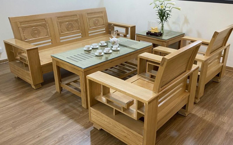 Bàn ghế phòng khách gỗ – Điểm nhấn sang trọng cho không gian sống 2025