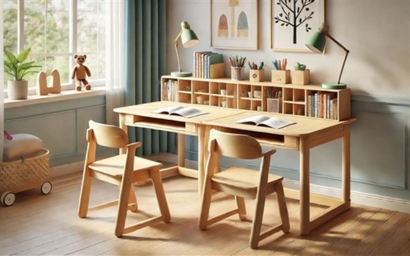 Các mẫu bàn học đẹp bằng gỗ