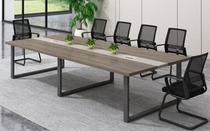 chọn mua bàn họp chân sắt 2m4
