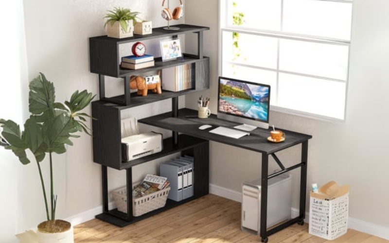 chọn mua bàn làm việc liền giá sách