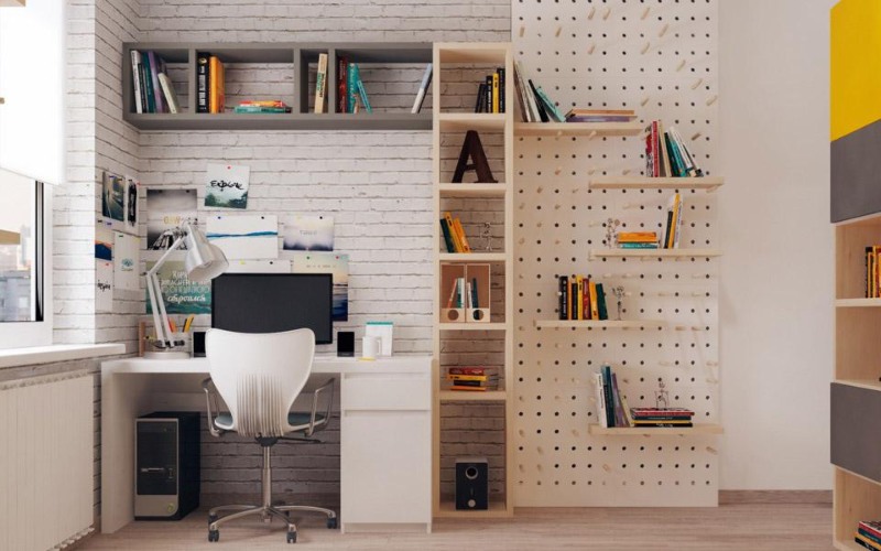 Kệ sách kết hợp bàn học