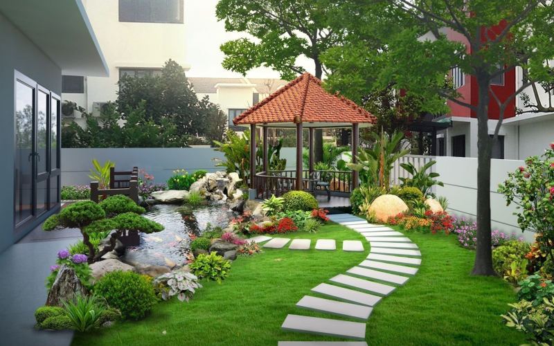 Nhu cầu thi công tiểu cảnh sân vườn