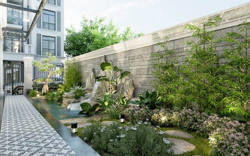 thiết kế sân vườn nhà phố đẹp