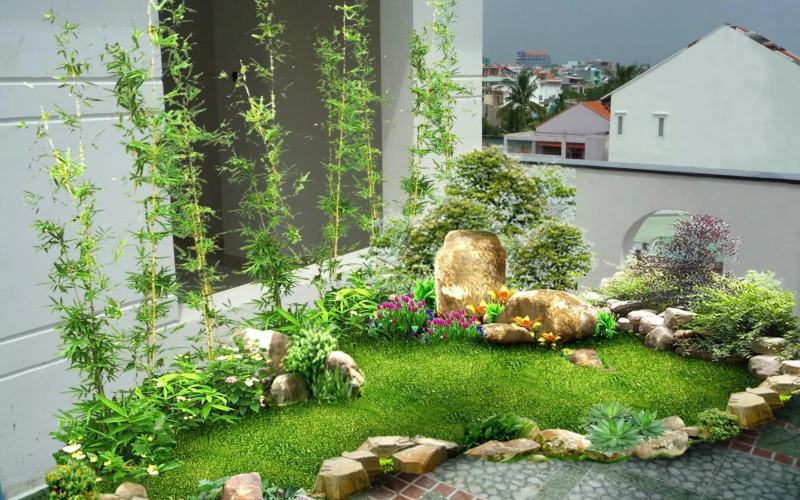 Tiểu cảnh sân vườn nhỏ đẹp – Bí quyết tạo không gian xanh lý tưởng cho ngôi nhà của bạn