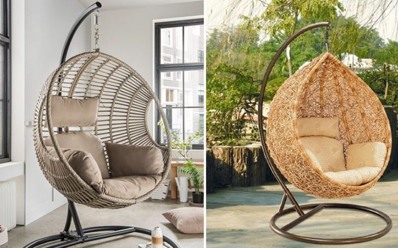 Ghế xích đu mây nhựa