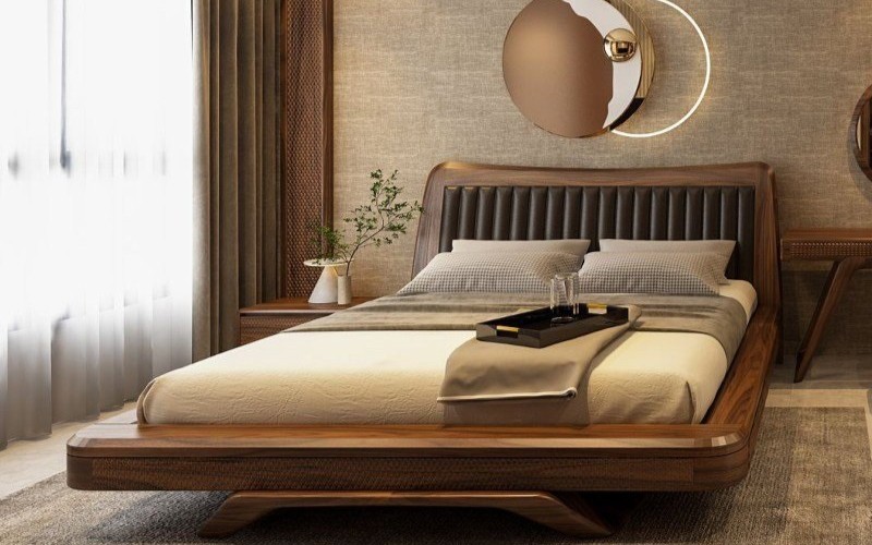 Giường ngủ 2m 2m2 gỗ tự nhiên