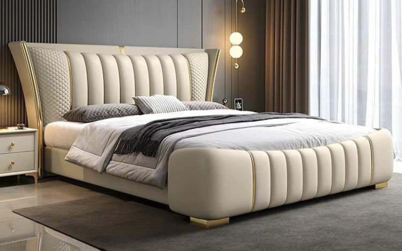Giường ngủ bọc nệm da