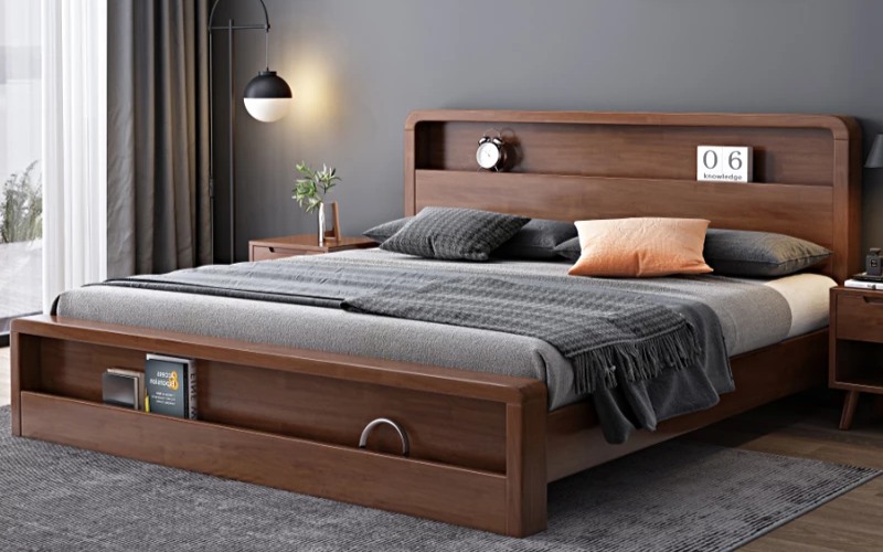 giường ngủ hiện đại đơn giản gỗ tự nhiên