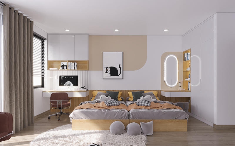 Giường ngủ kê 2 vách là gì