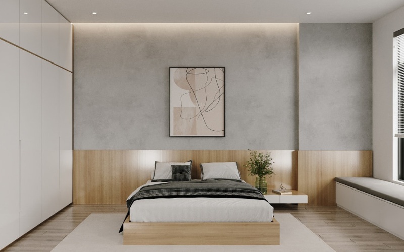 giường ngủ kê 2 vách