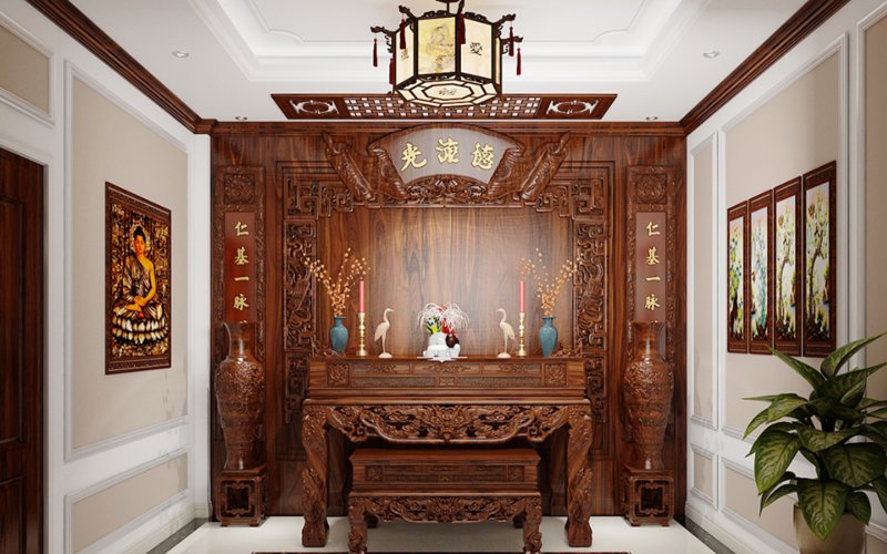 kiêng kỵ khi đặt giường ngủ sau phòng thờ