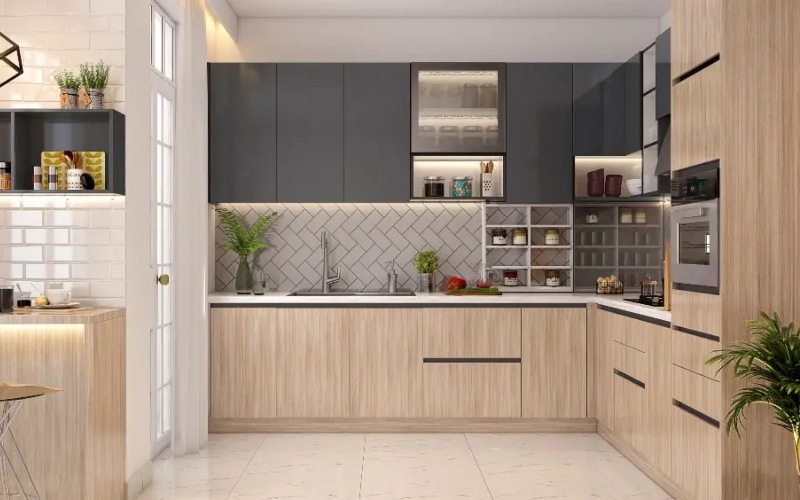 kiểu dáng mẫu tủ bếp dưới