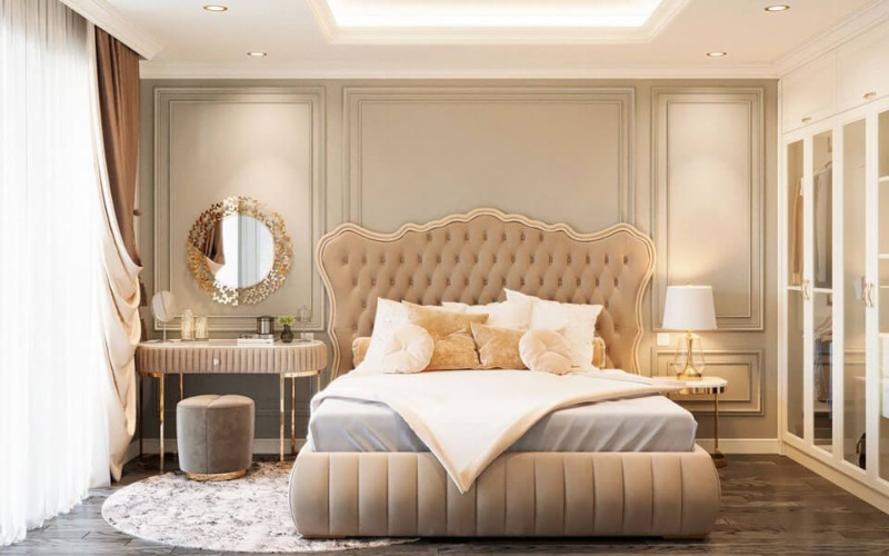 Kinh nghiệm chọn mua giường ngủ tân cổ điển