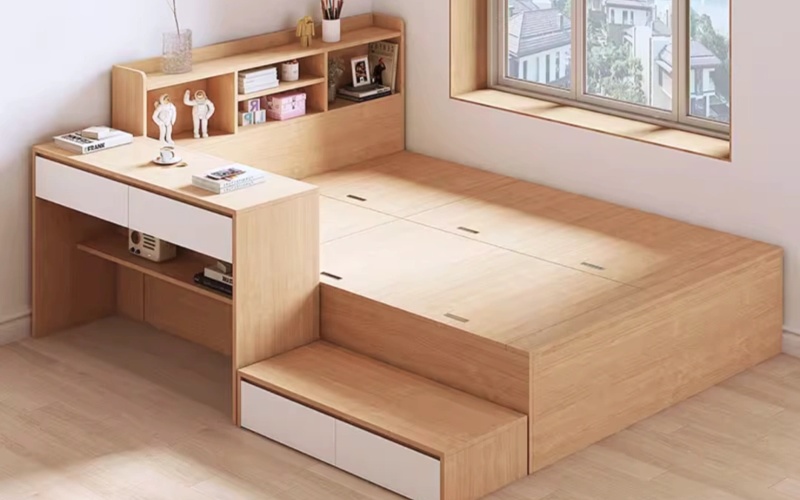 giường cho bé trai bằng gỗ