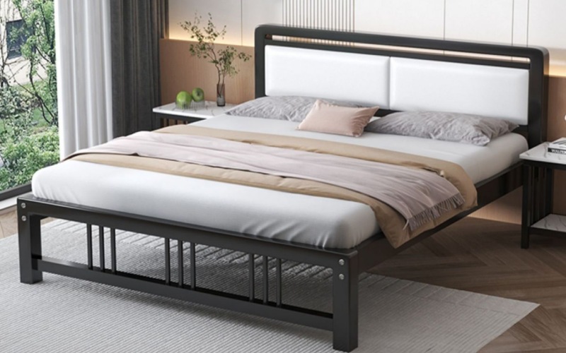 giường ngủ 1m2 x 2m kim loại