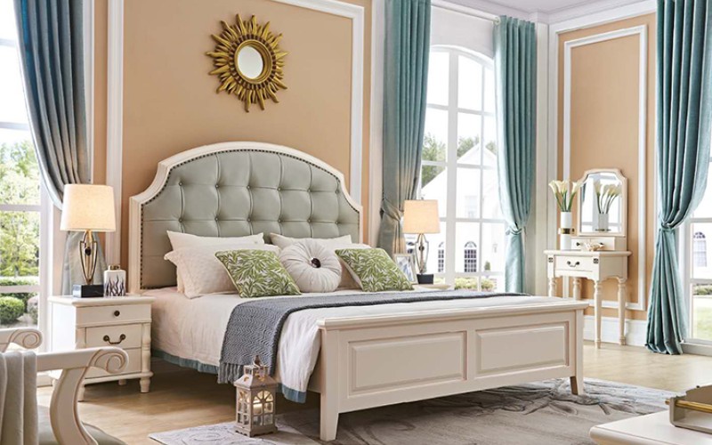 Giường ngủ MDF tân cổ điển