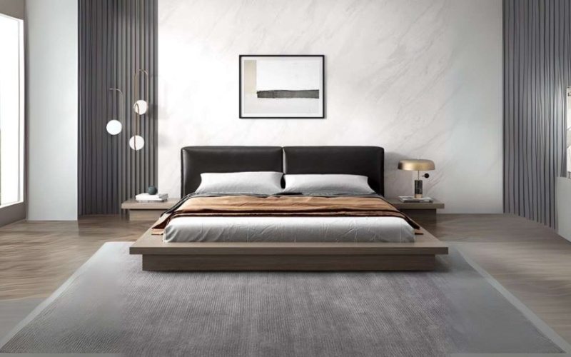 giường thấp phong cách tối giản