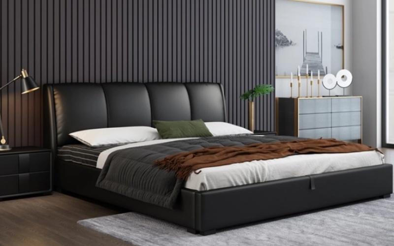 cách chọn giường bọc da