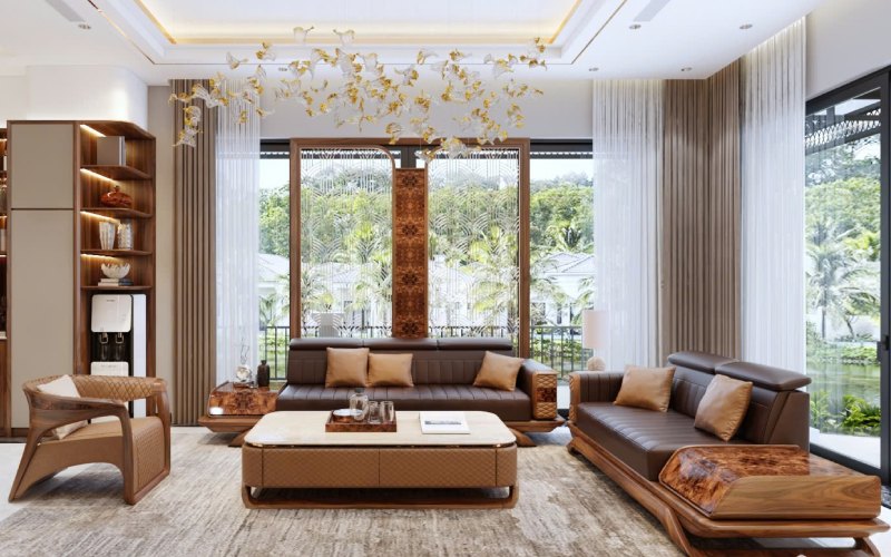 bộ ghế sofa gỗ