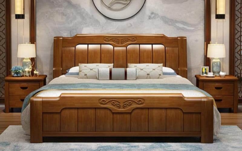 Giường ngủ hộp gỗ tự nhiên
