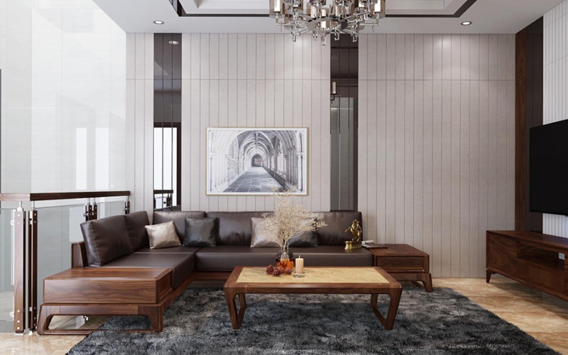 Sofa chữ L gỗ óc chó là gì