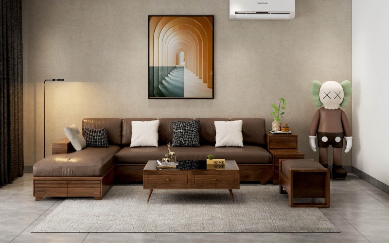 Bộ bàn ghế sofa gỗ phòng khách là gì