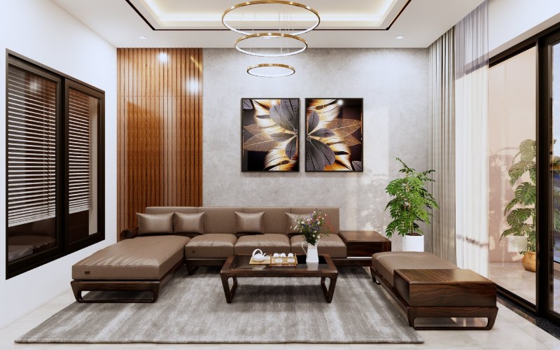 bộ bàn ghế sofa gỗ phòng khách